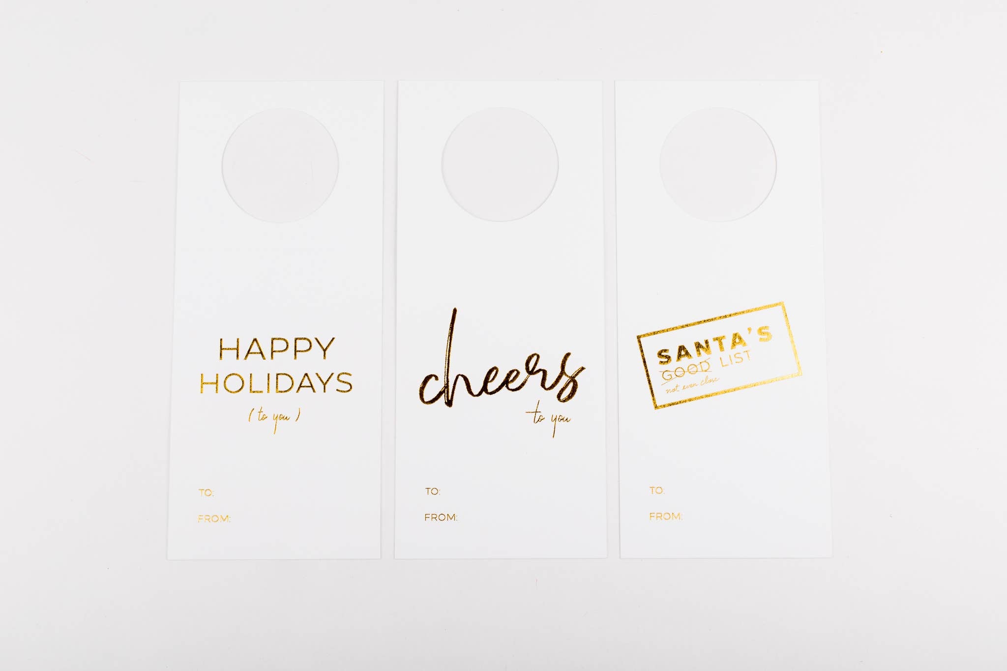 Wrinkle & Crease Paper Products - Wine Bottle Tag - Mixed Pack Gold