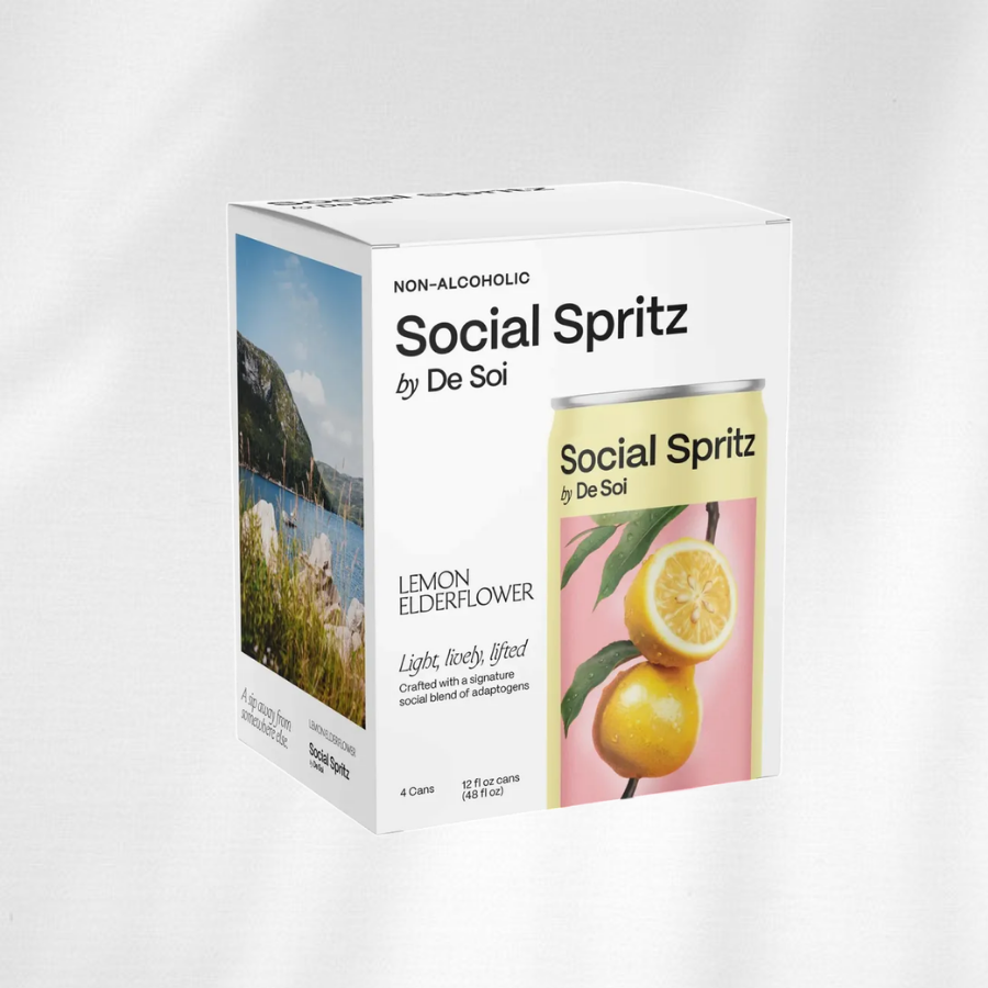 Social Spritz by De Soi Lemon Elderflower 4 Pack