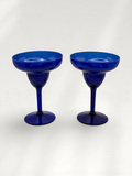 Vintage Cobalt Blue Margarita Glasses