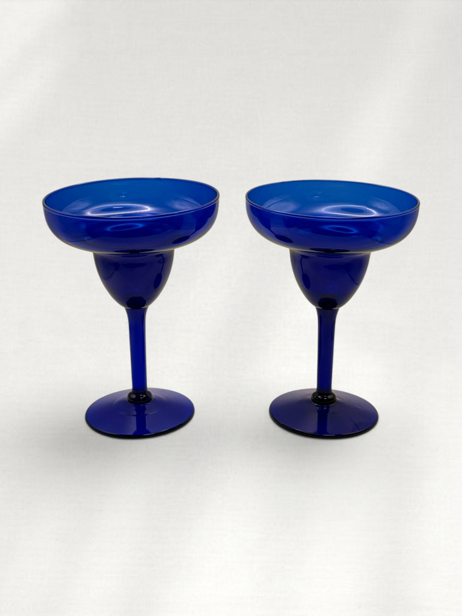 Vintage Cobalt Blue Margarita Glasses
