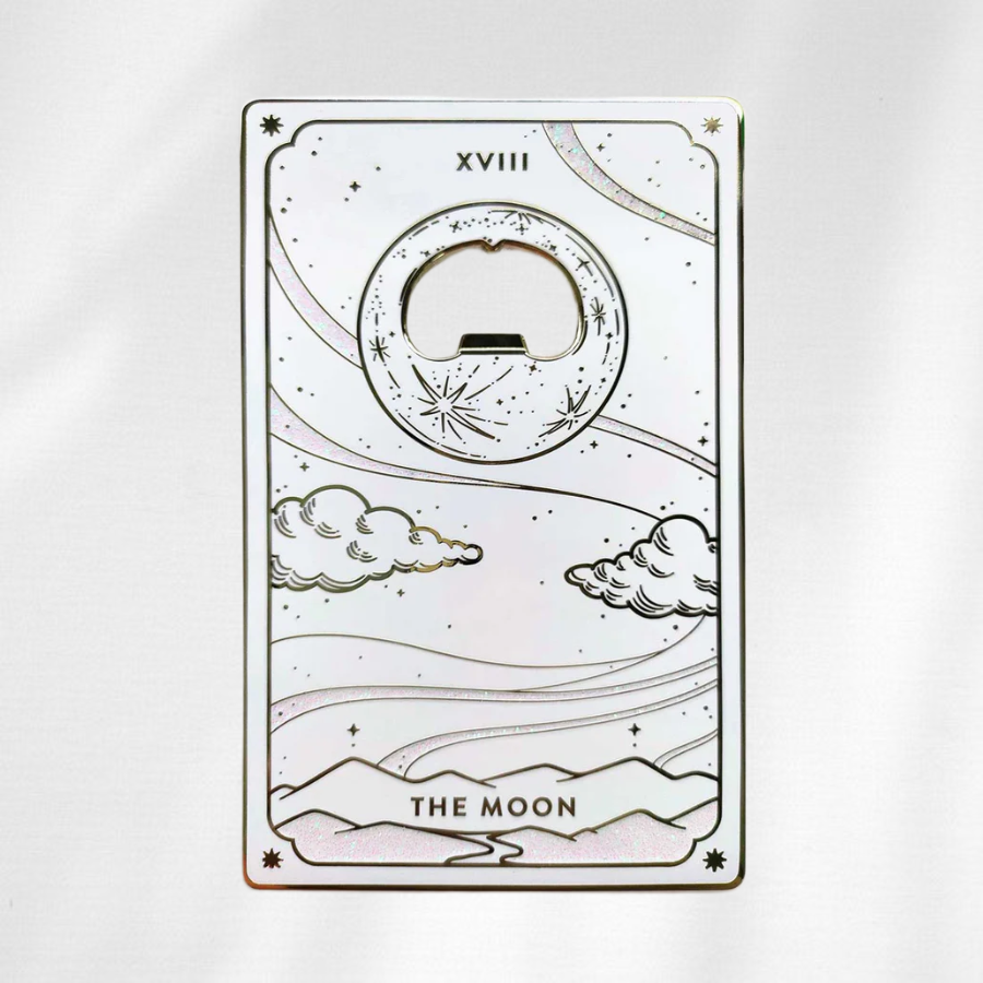 Moon Tarot Bottle Opener - White