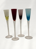 Vintage Twisted Air-Stem Liqueur Glasses