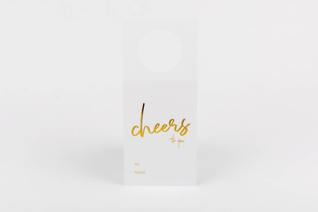 Wrinkle & Crease Paper Products - Wine Bottle Tags - Cheers to You