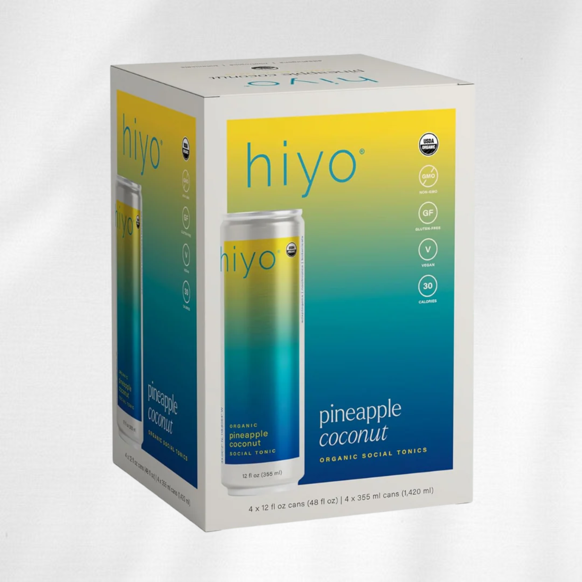 Hiyo Pineapple Coconut Functional Seltzer